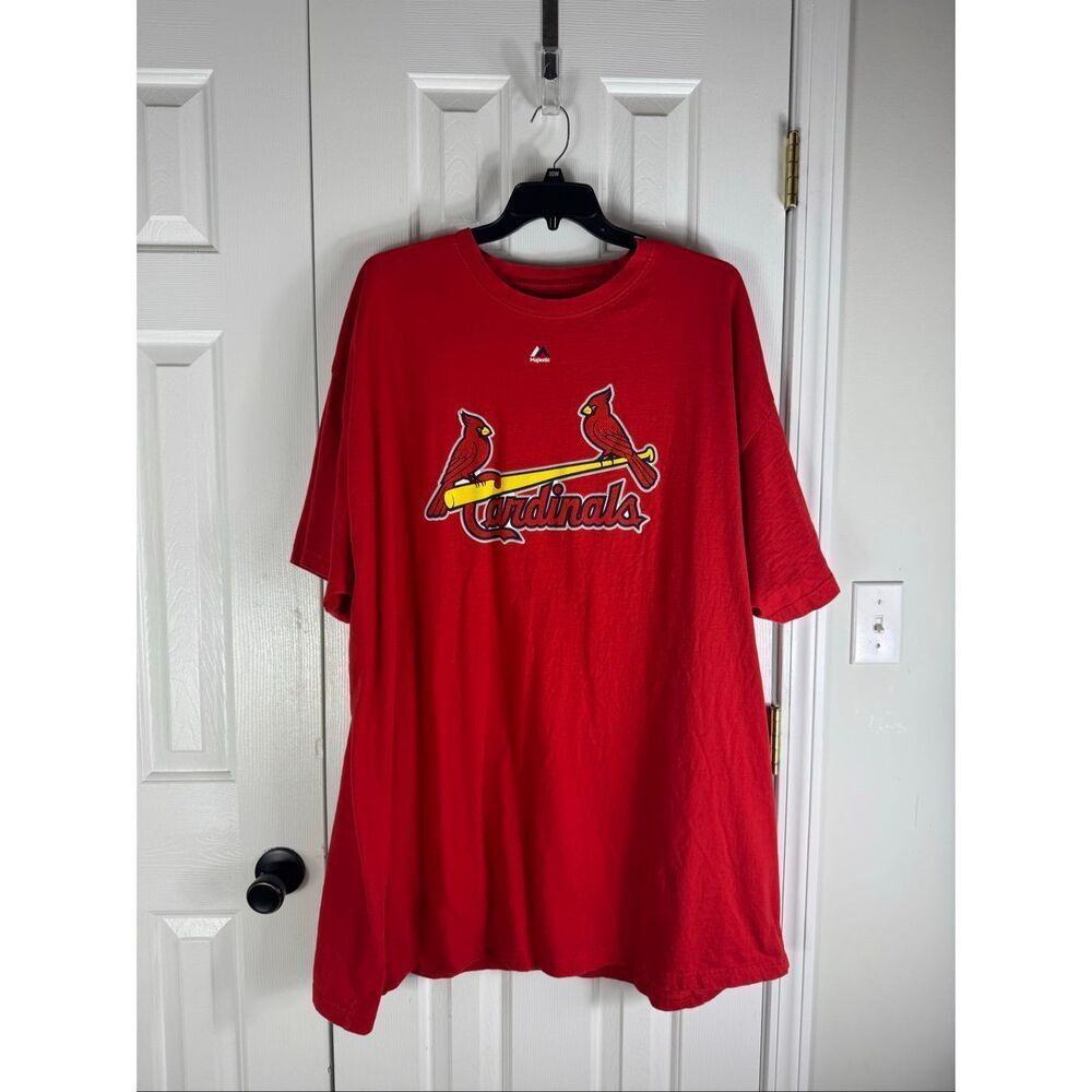 Majestic Cardinals Men’s Red Shirt Size 5XLT